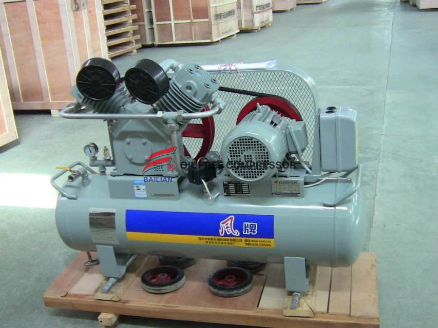 Compresor de aire tipo pistón sin aceite industrial de alta resistencia