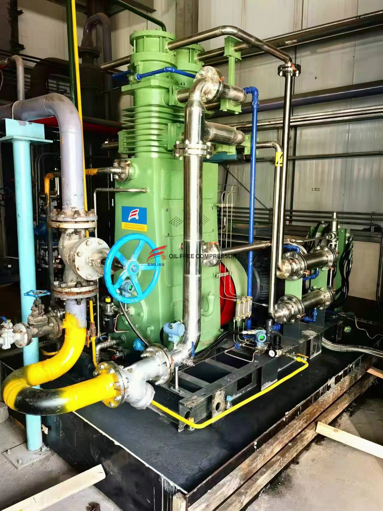 Compresor de hidrógeno sin aceite de baja presión 500NM3 5bar